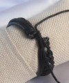 Shoecide Siyah Burgu Model Deri Erkek Bileklik