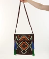 Shoecide Siyah Kilim Motifli Heybe Çanta