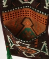 Shoecide Siyah Kilim Motifli Heybe Çanta