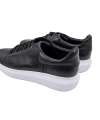 Shoecide Strada Siyah Deri-beyaz Taban Hakiki Deri Erkek Spor Ayakkabı