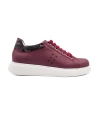 Shoecide T-racer Hakiki Deri Bordo Erkek Sneaker