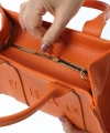 Shoecide Turuncu Deri Mini Tote Çanta