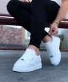 Shoecide Wg01 Beyaz Delikli Erkek Yüksek Taban Ayakkabı