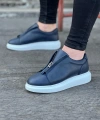 Shoecide Wg010 Lacivert Cilt Erkek Casual Ayakkabı