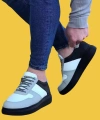 Shoecide Wg011 Bağcıklı Rahat Taban Beyaz Kömür Erkek Casual Ayakkabı