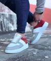 Shoecide Wg011 Beyaz Kırmızı Erkek Casual Ayakkabı