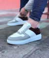 Shoecide Wg011 Beyaz Taba Erkek Casual Ayakkabı