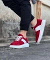 Shoecide Wg011 Kırmızı Süet Erkek Casual Ayakkabı