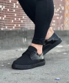 Shoecide Wg016 Kömür Rugan Triko Erkek Casual Ayakkabı