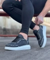 Shoecide Wg018 Gri Kot Kumaş Erkek Casual Ayakkabı