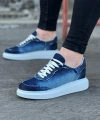 Shoecide Wg018 Koyu Mavi Kot Kumaş Erkek Casual Ayakkabı
