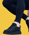 Shoecide Wg019 Bağcıklı Rahat Taban Kömür Triko Erkek Casual Ayakkabı