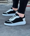 Shoecide Wg019 Siyah Beyaz Triko Erkek Casual Ayakkabı