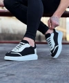 Shoecide Wg019 Siyah Beyaz Triko Erkek Casual Ayakkabı