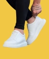 Shoecide Wg023 Bağcıksız Rahat Taban Beyaz Günlük Casual Erkek Ayakkabı
