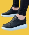 Shoecide Wg023 Bağcıksız Rahat Taban Siyah Günlük Casual Erkek Ayakkabı