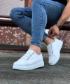 Shoecide Wg026 Beyaz Kalın Taban Casual Erkek Ayakkabı