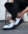 Shoecide Wg029 3 Bant Legend Beyaz Kömür Kalın Taban Casual Erkek Ayakkabı