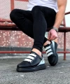 Shoecide Wg029 3 Bant Legend Kömür Beyaz Kalın Taban Casual Erkek Ayakkabı