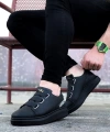 Shoecide Wg029 3 Bant Legend Kömür Kalın Taban Casual Erkek Ayakkabı