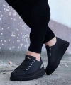 Shoecide Wg029 3 Bant Legend Kömür Kalın Taban Casual Erkek Ayakkabı