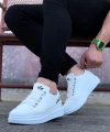 Shoecide Wg029 Beyaz Kalın Taban Casual Erkek Ayakkabı