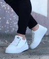 Shoecide Wg029 Beyaz Kalın Taban Casual Erkek Ayakkabı