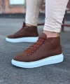 Shoecide Wg032 Taba Bağcıklı Sneakers  Yarım Bilek Bot