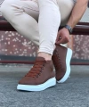 Shoecide Wg032 Taba Bağcıklı Sneakers  Yarım Bilek Bot