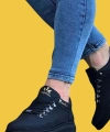 Shoecide Wg047 Bağcıklı Rahat Taban Kömür Erkek Casual Ayakkabı