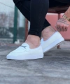 Shoecide Wg060 Beyaz Triko Babet Erkek Casual Ayakkabı