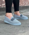 Shoecide Wg060 Gri Triko Babet Erkek Casual Ayakkabı