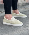 Shoecide Wg061 Bej Triko Babet Erkek Casual Ayakkabı