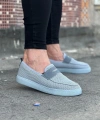 Shoecide Wg061 Gri Triko Babet Erkek Casual Ayakkabı