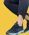 Shoecide Wg103 Bağcıklı Rahat Taban Siyah Triko Erkek Spor Ayakkabı