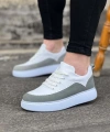 Shoecide Wg162 Beyaz Gri Ortopedik Taban Erkek Casual Ayakkabı