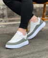 Shoecide Wg162 Beyaz Gri Ortopedik Taban Erkek Casual Ayakkabı