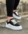 Shoecide Wg162 Beyaz Siyah Ortopedik Taban Erkek Casual Ayakkabı