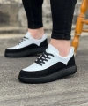 Shoecide Wg162 Kömür Beyaz Ortopedik Taban Erkek Casual Ayakkabı