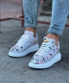 Shoecide Wg501 Dergi Desenli Boyalı Erkek Casual Ayakkabı