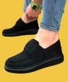 Shoecide Wg503 Bağcıklı Rahat Taban Keten Kömür Erkek Günlük Ayakkabı