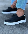 Shoecide Wg506 Siyah Erkek Saraclı Casual Ayakkabı