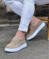 Shoecide Wg508 Bej Süet Ortopedik Taban Erkek Casual Ayakkabı