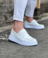 Shoecide Wg508 Beyaz Cilt Ortopedik Taban Erkek Casual Ayakkabı