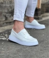 Shoecide Wg508 Beyaz Cilt Ortopedik Taban Erkek Casual Ayakkabı
