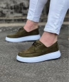 Shoecide Wg508 Haki Süet Ortopedik Taban Erkek Casual Ayakkabı