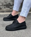 Shoecide Wg508 Kömür Cilt Ortopedik Taban Erkek Casual Ayakkabı
