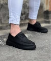 Shoecide Wg508 Kömür Cilt Ortopedik Taban Erkek Casual Ayakkabı