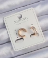 Shoecide Xuping Rose Renk Zirkon Taş Kaplama Earcuff Küpe