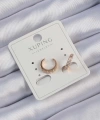 Shoecide Xuping Rose Renk Zirkon Taşlı Ay Görünümlü Earcuff Küpe